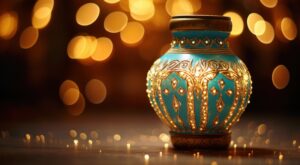vecteezy ai generated the lights in an urn with bokeh on a wooden table 35849173 300x165 vecteezy ai generated the lights in an urn with bokeh on a wooden table 35849173 300x165