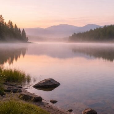 Cremation services Queens, NY with a peaceful misty lake at dawn