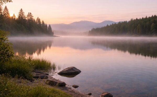 Cremation services Queens, NY with a peaceful misty lake at dawn